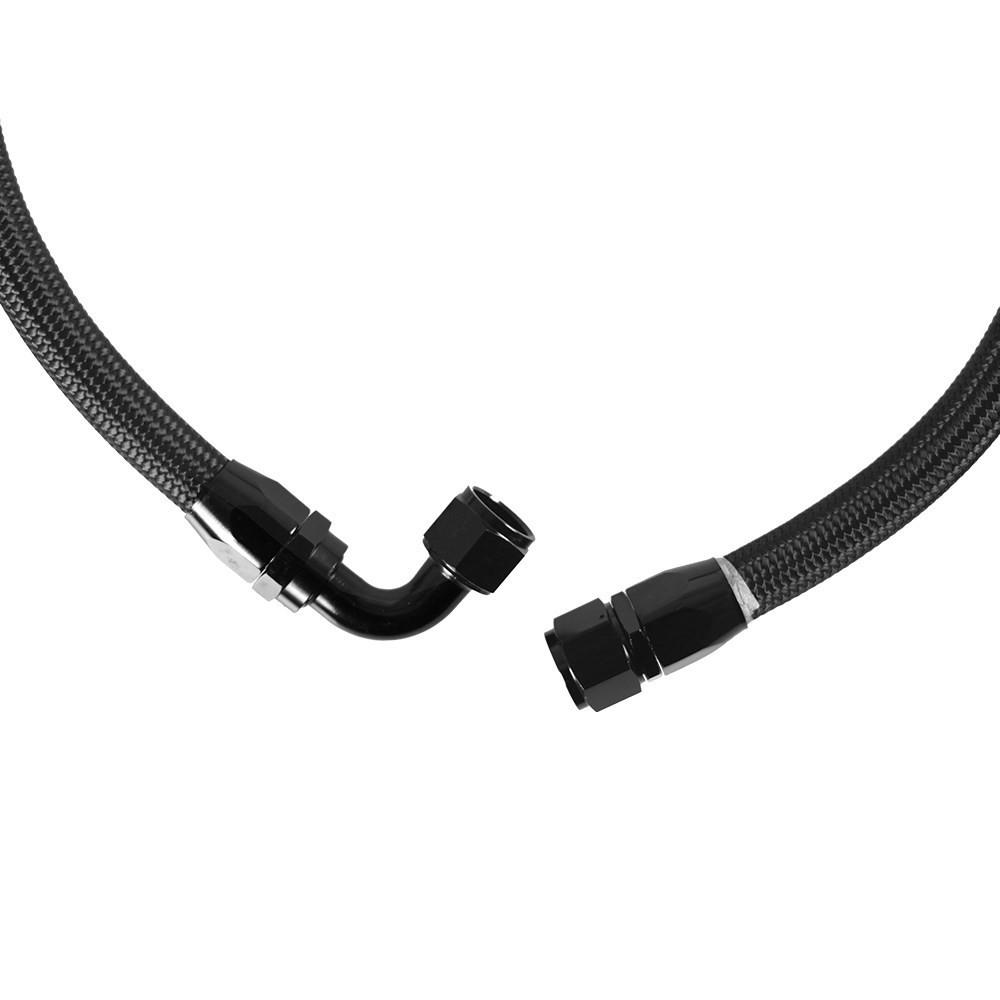 1M AN10 10AN черные плетеные фитинги для масла и топлива, конец шланга 0+90 градусов, 90+90 градусов, комплект масляных адаптеров, шланг для масла и топлива