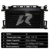 AN10 10Row Aluminum Oil cooler W/ 262mm Mounting Bracket Kit Trust Type  7/8"-14 UNF accessories for vehicles Black/Blue