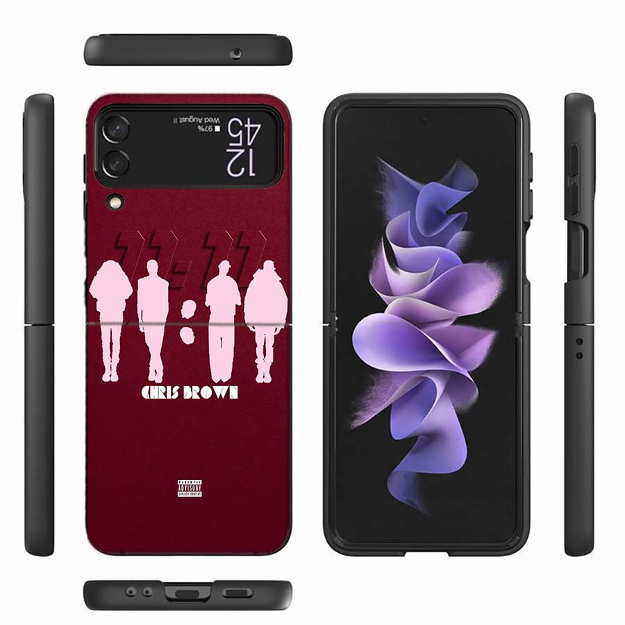 Чехол для телефона Chris Brown Американский рэпер Для Samsung Z Flip 7 6 Z Flip 5 5G Galaxy Z Flip 3 4 5G Ударопрочный Жесткий чехол TPU PC Coq