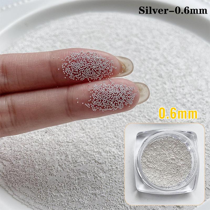 0.4mm-1.5mm Mini Steel Ball Metal Micro Caviars Alloy Nail Art Rhinestones Jewelry Manicure Accessories DIY Ornaments