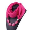 1Pcs Cotton Linen Necklace Scarf Resin Pendant Head Scarves  Costume Bead Decoration Accessories
