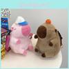 Baseball Capybara Backpack Cute Cartoon Stuffed Doll Backpack Soft Pig Guinea