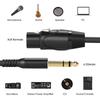 Twozoh XLR Female to Male TRS Jack TRS Balanced and XLR Microphone 20M 6.35mm (1/4") Cable, Quarter-Inch Cable, (Professional/Hifi)