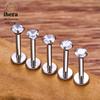 10/50 ШТ. G23 Титановые Пирсинг Лабреты Шпильки для Губ 16G Цирконий Внутренняя Резьба Штифт Серьга Кольцо для Губ Трагус Хрящ Хеликс Украшения