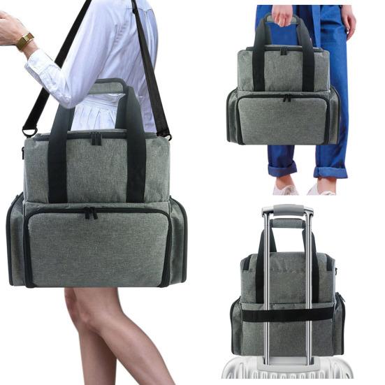 Очень большой органайзер для лака для ногтей с ручкой, большой вместимости, застежка-молния, маникюр