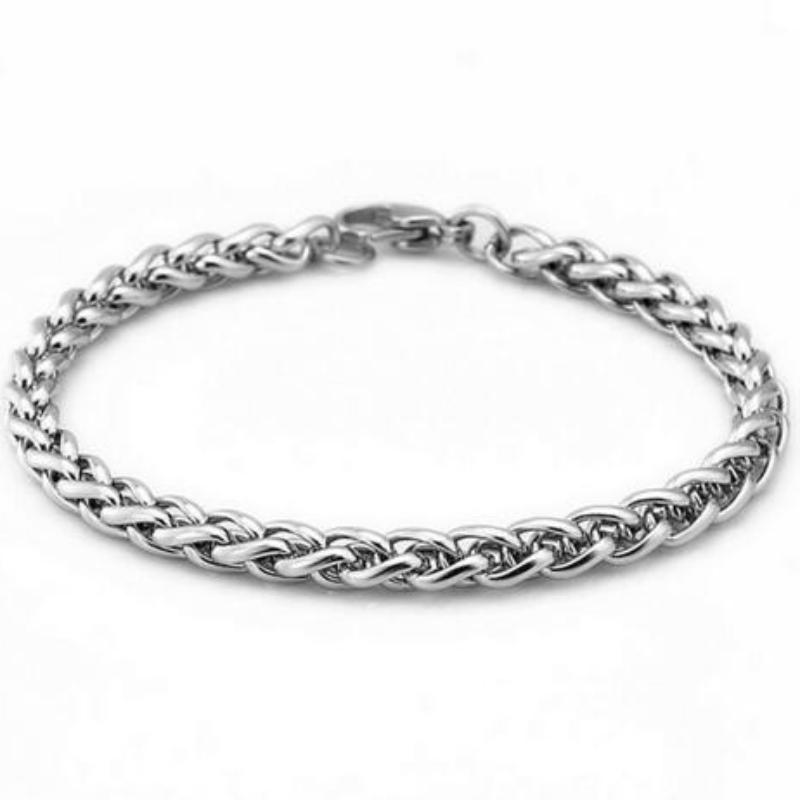 Мужская мода ювелирные изделия широкий браслет-цепочка с пряжкой и застежкой из стерлингового серебра браслет-цепочка с килем