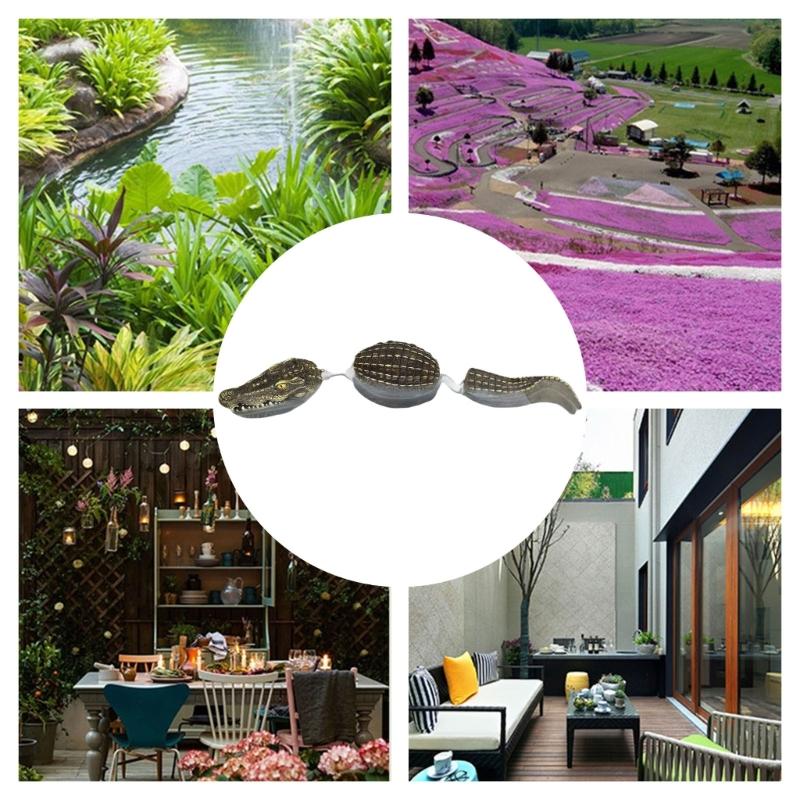 Weatherproof Crocodilian Statue Floating Reptiles Decors Pool Float Decoy For Pond Landscaping Backyard Water Garden