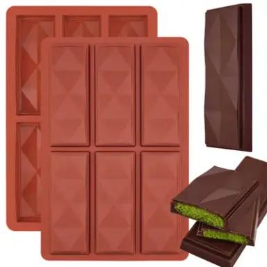 ZUGHXMS Mini Silicone Chocolate Molds 2 pcs