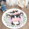 Круглый ковер с героями мультфильмов для гостиной, круглые коврики с животным принтом, коврик для гостиной, спальни, противоскользящие детские коврики