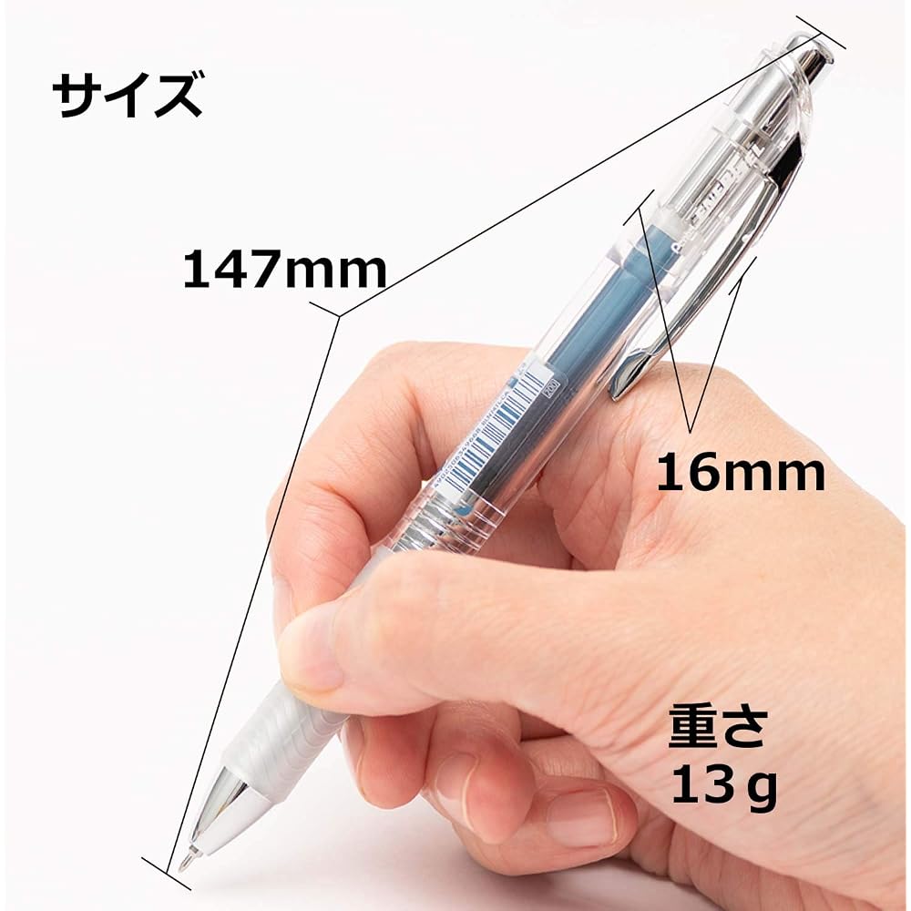 Шариковая ручка Pentel Гелевые чернила Гель Infree 0,4 мм Прозрачный корпус XBLN74TL-CA Сине-черный