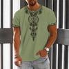 Summer Round Neck Trend Wave Fashion Loose Ethnic Style 3D Printed T-shirt
