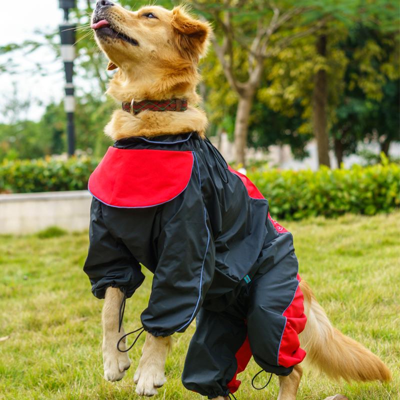 Плащ для домашних собак, водонепроницаемый для средних и больших собак, одежда, комбинезон, уличное пальто, французский бульдог, лабрадор, дождевик для больших собак