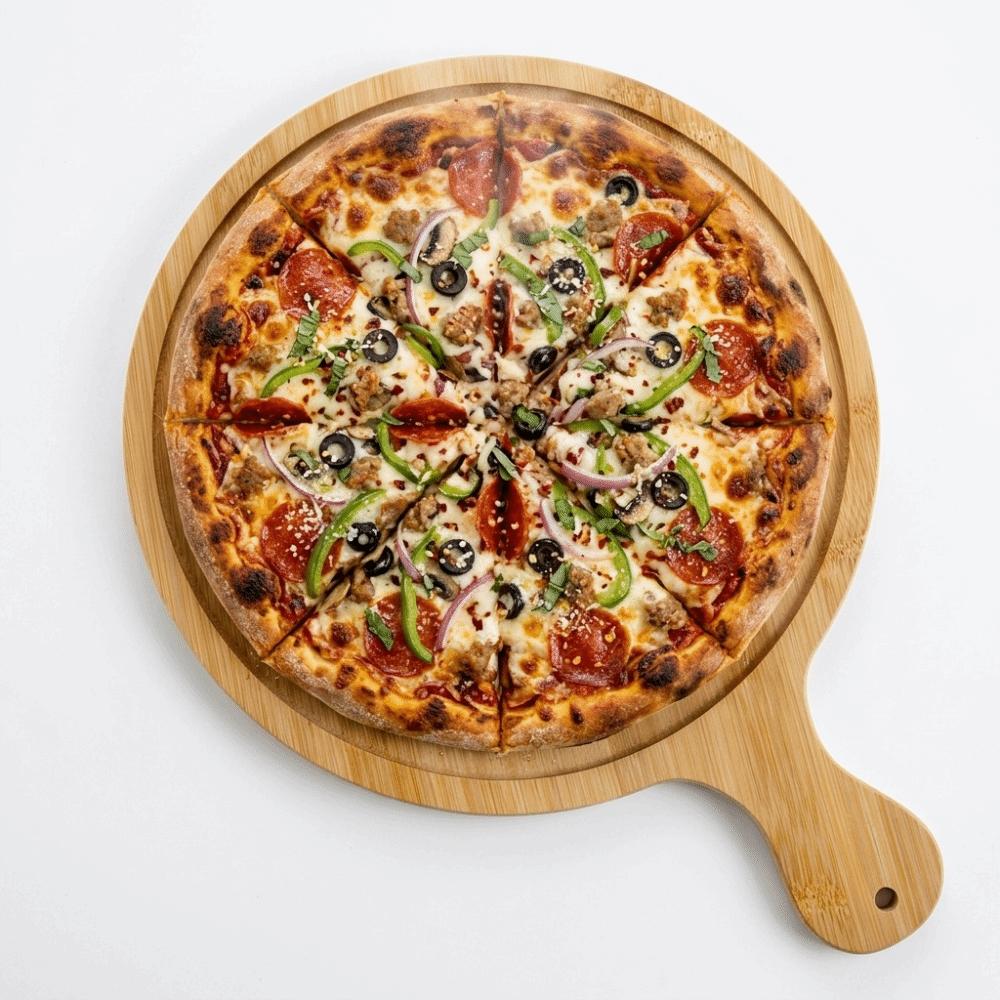 Burr‑free Pizza Board Bamboos Serving Board Light‑weight Food Holder Restaurant