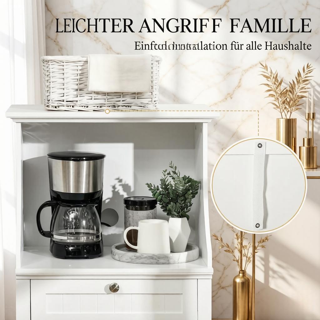 Practical Standing Cabinet with Door and Drawer, Elegant Kitchen Cabinet, Functional Storage Cabinet (only with storage cabinet)