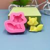1 Piece Silicone Cake Mold Animal Series Chocolate Flip Candy Cartoon Cute Fox Animal Mold Baking Drip Glue