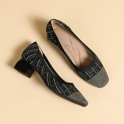 Туфли женские с квадратным носком, с неглубоким горлом, с плоской подошвой, с леопардовым принтом, с мягкой подошвой, большие размеры 34-43