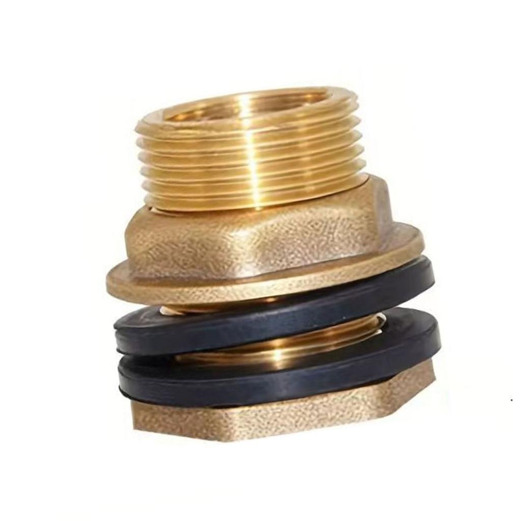 Tank Brass Connector Water Solid Brass Bulkhead Fitting Garden Hose Connectors Simple Installation For Garden Hose