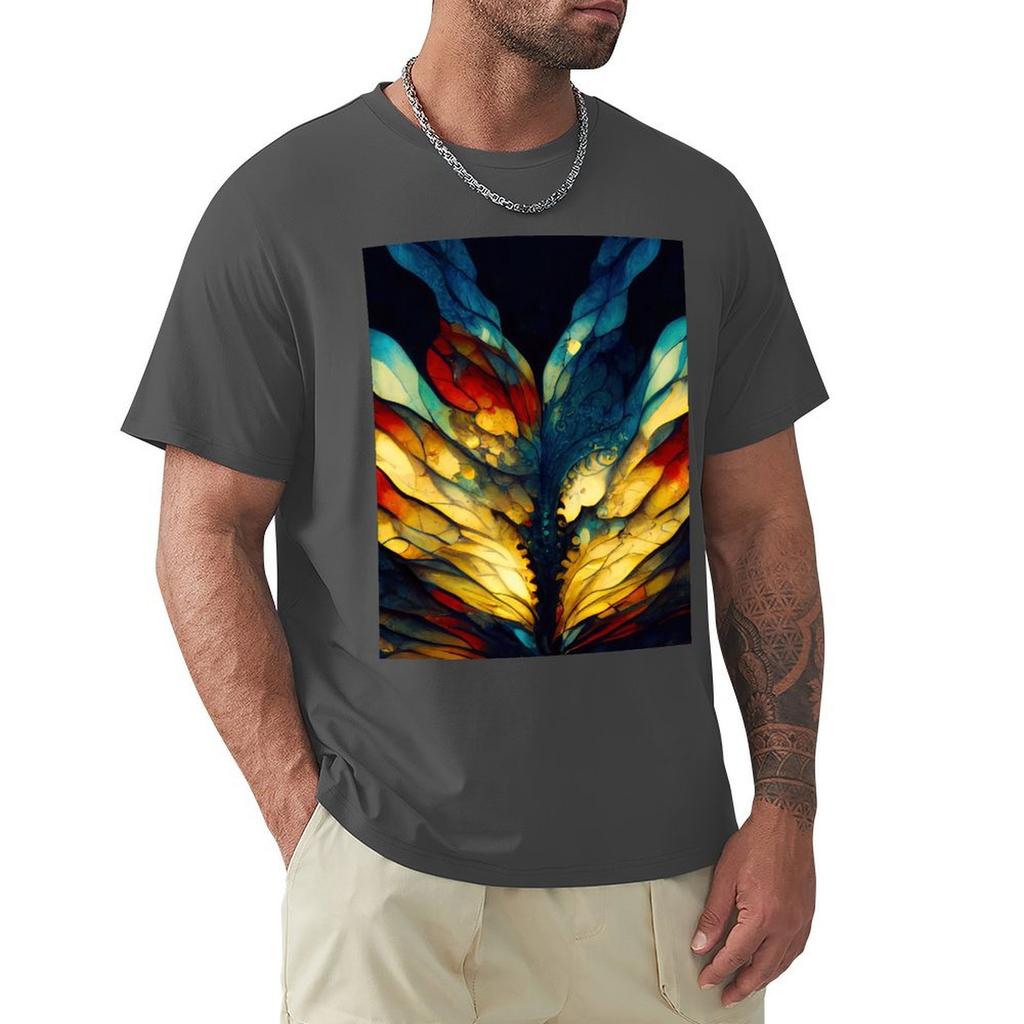 Футболка Stained Glass 1, большие размеры, индивидуальная футболка, мужская футболка