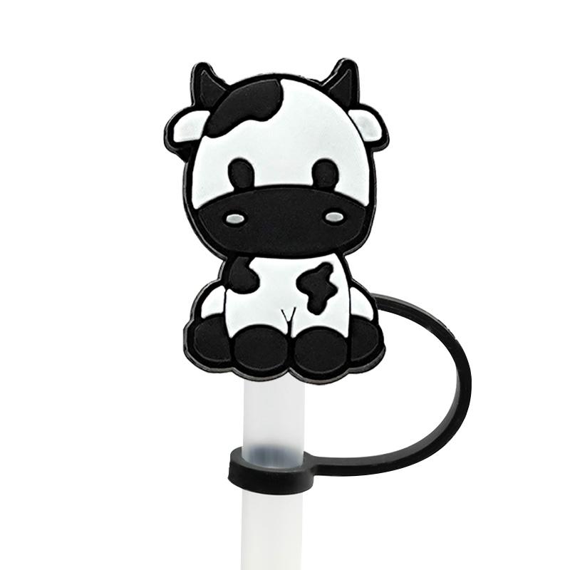 Straw Cover  High Quality Silicone Oceans Animal Reusable Dustproof Fishing Straw Toppers Covers for Cup Accessories