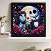 Набор для 5D алмазной вышивки своими руками, Влюбленный скелет, Взрослый начинающий 5D Круглый алмаз Вышитая кристальная мозаика, Подходит для домашней настенной обстановки