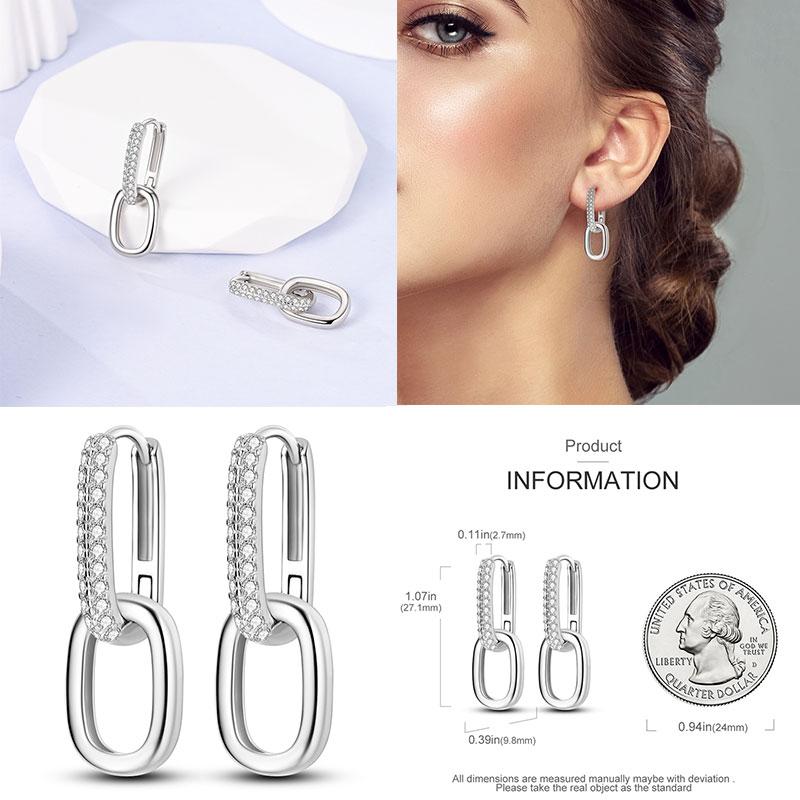 Hoop Earrings New silver 925 Rainbow, Shell, Women's Earrings Making jewelry For Women as Wedding Party Gifts