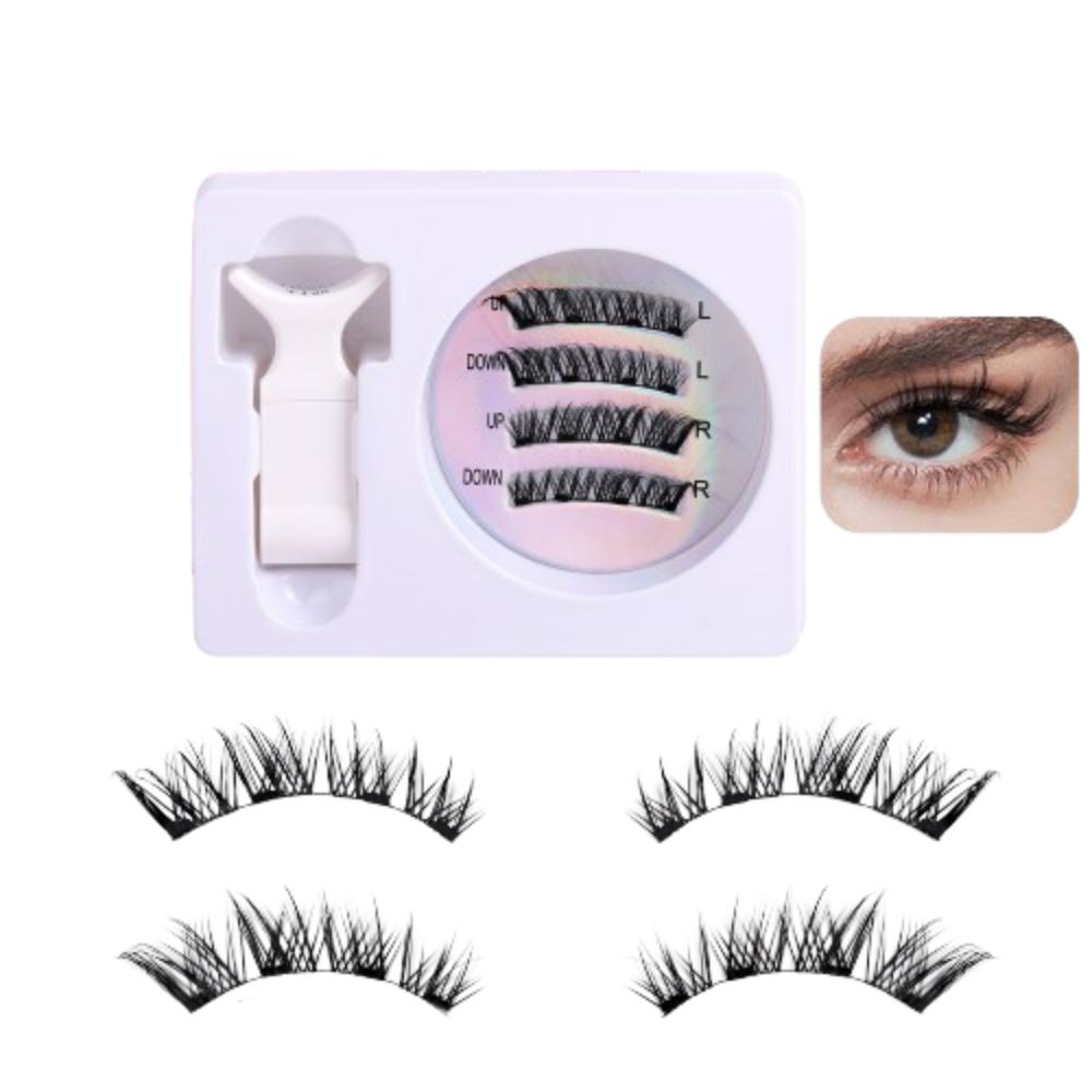 Reusable Non-glue False Eyelashes 3D Manga Lashes Long Lasting Magnetic Eyelash Kit Novice