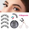Многоразовые натуральные 4 магнита, клей не требуется, с аппликатором, магнитные ресницы, накладные ресницы