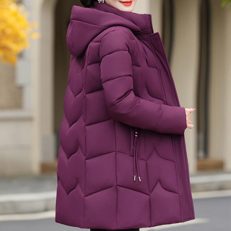Plus Size XL-6XL Middle Age Women's Winter Jackets New In Coats Elegant Loose Thick Warm Long Parkas Female Outerwears