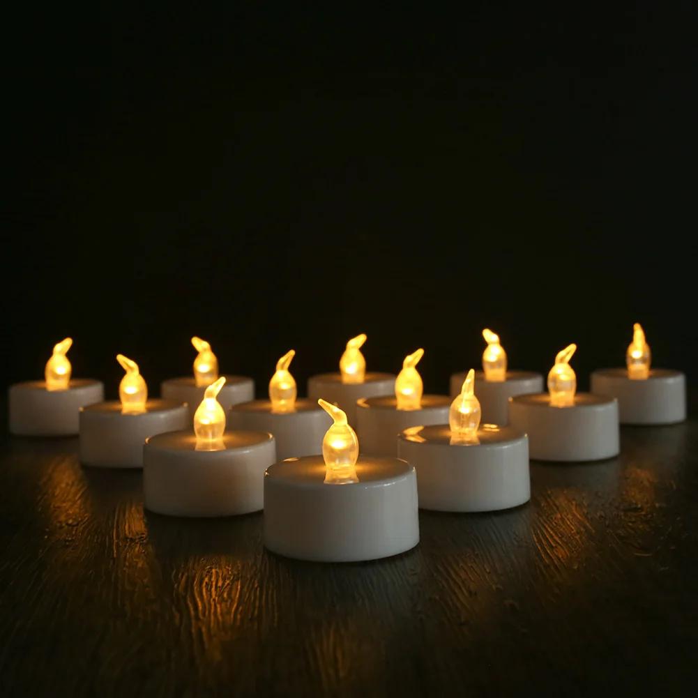 Xiaomi Flameless Candles Timer Electric Candles Flickering LED Tea Lights With or Without Remote for Halloween Christmas Wedding Decor