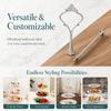 Zinc Alloy Cupcake Display Holder Crown Handle Multi Level Cake Stand  Wedding Christmas Party
