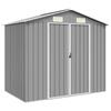 VidaXL Garden Shed Grey 205x129x183 Cm Galvanized Steel