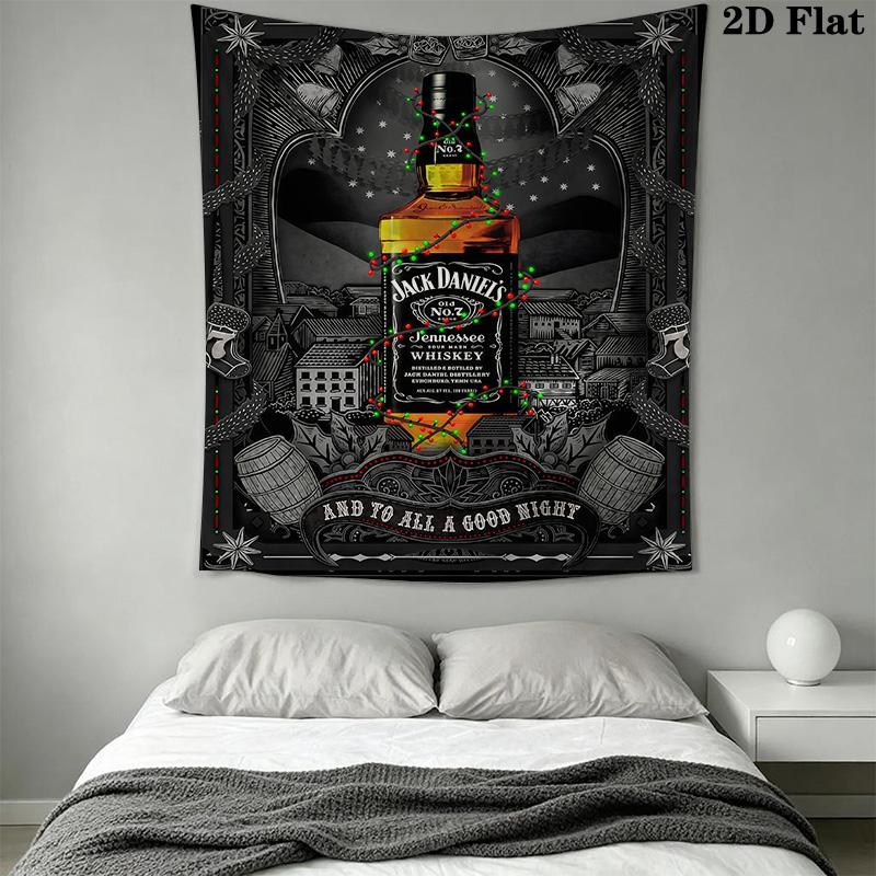 Ткань для стены с изображением бутылки виски Jack Daniel'S Tennessee, Атмосферная фоновая ткань, Мягкое украшение для гостевого дома, Ткань для стены