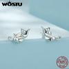 925 Sterling Silver Cute Cat Drop Dangle Stud Earrings For Women Lovely Girl Birthday Gift Holiday Party Jewelry