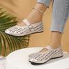 Fashion 2025 Ladies Shoes Buckle Strap Women's Flats Fashion Shallow Casual Plus Size New Hollow Out Light Best Seller Flat Low Heels