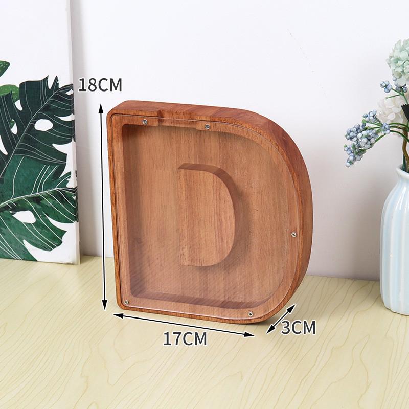 Деревянная и акриловая копилка для детей с алфавитом - прозрачный дизайн животных