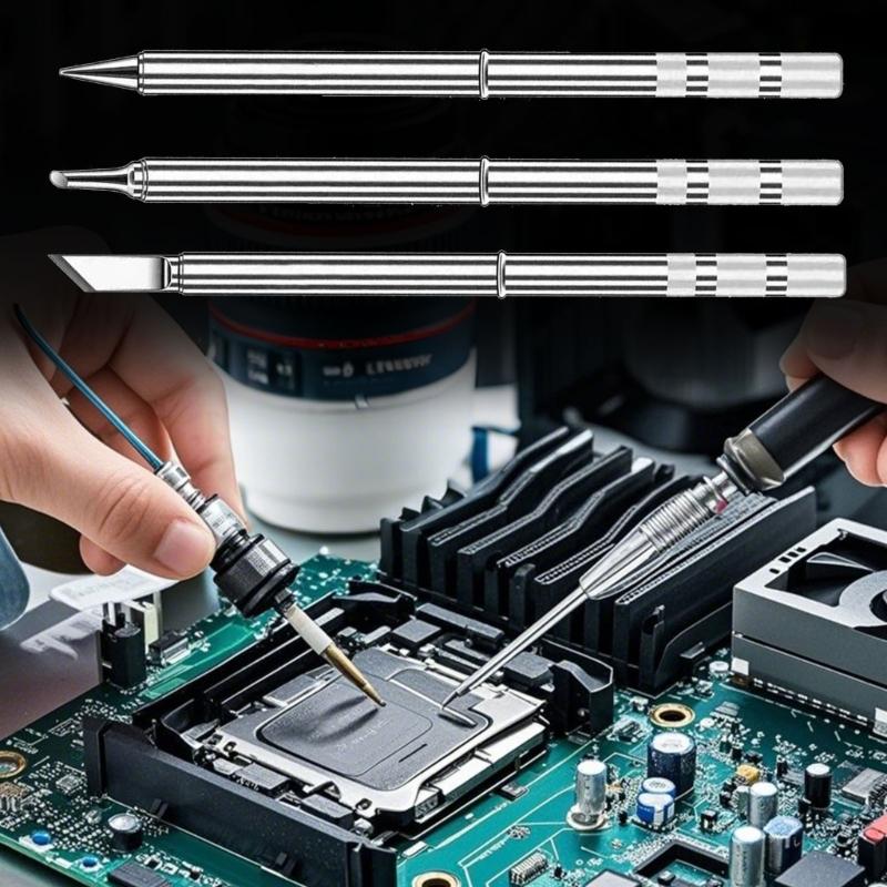 Набор паяльных жал прецизионной конструкции для ремонта схем Конструкция с добавлением меди Различные формы жал Паяльная станция