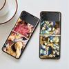 Роскошный чехол для Samsung Galaxy Z Flip 4 3 5G, черный ПК, жесткие чехлы для телефонов, модная задняя крышка ZFlip Funda FAIRY TAIL, аниме Shell Sac
