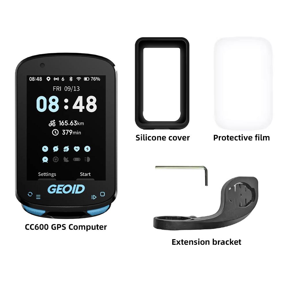 Велокомпьютер Geoid CC600 Цветной экран Умная навигация GPS Беспроводной велоспидометр WIFI ANT+ 11 Языков Велосипедный одометр