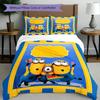 3pcs Duvet Cover Set (1*Duvet Cover + 2*Pillowcase, Without Core), Minions Print Bedding Set, Bedroom Decor, All‑Season, Birthday Gift