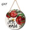 Front Entrance Decoration Wooden Christmas Welcome Sign, Animal Round Hanging Door Decor, Pet Theme Farmhouse Ornament for Window Garden Holiday Decor