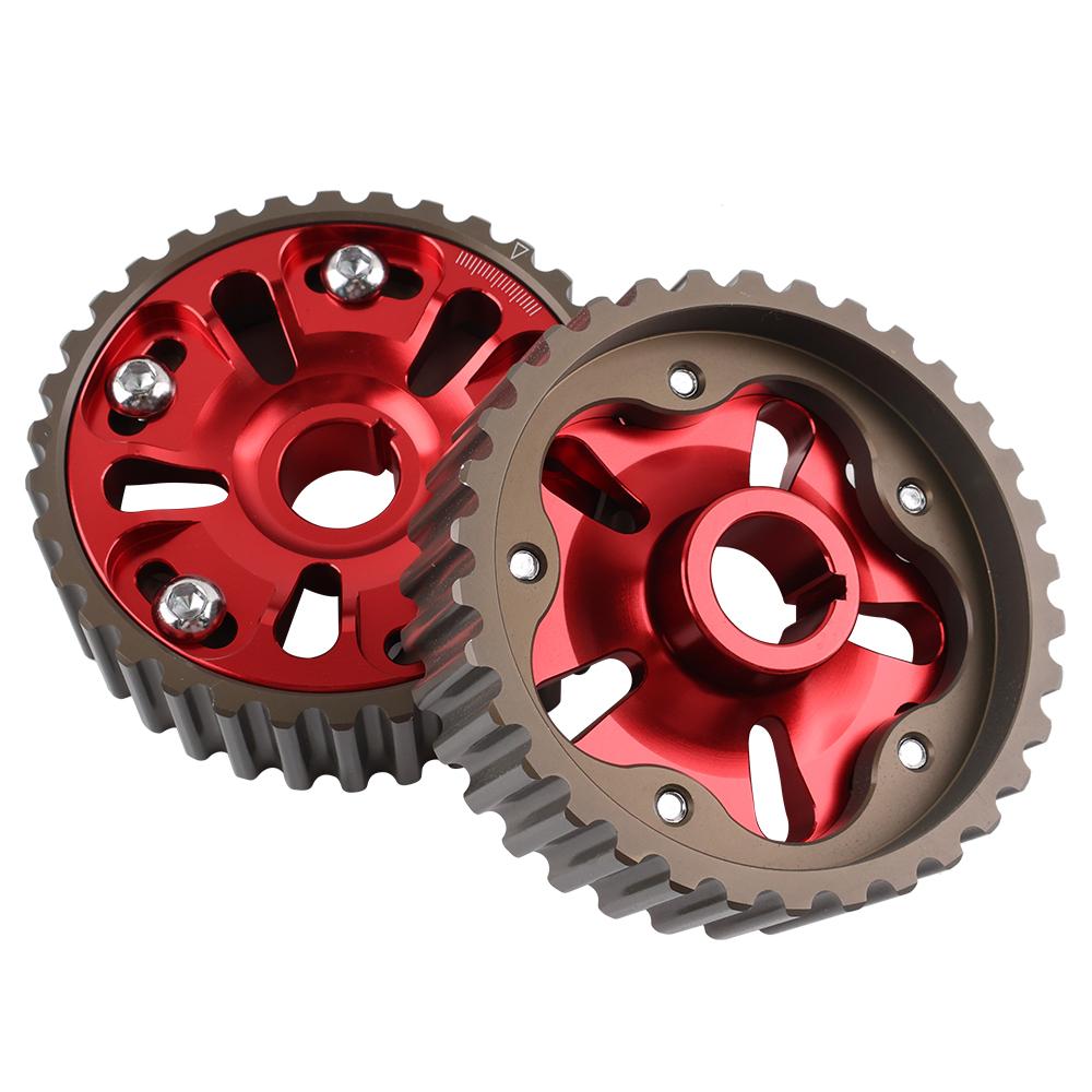 B Series 2Pcs Adjustable Cam Gear Timing Gear Pulley For Honda Civic B16A B18C B18C5 90-2001 Belts Pulleys