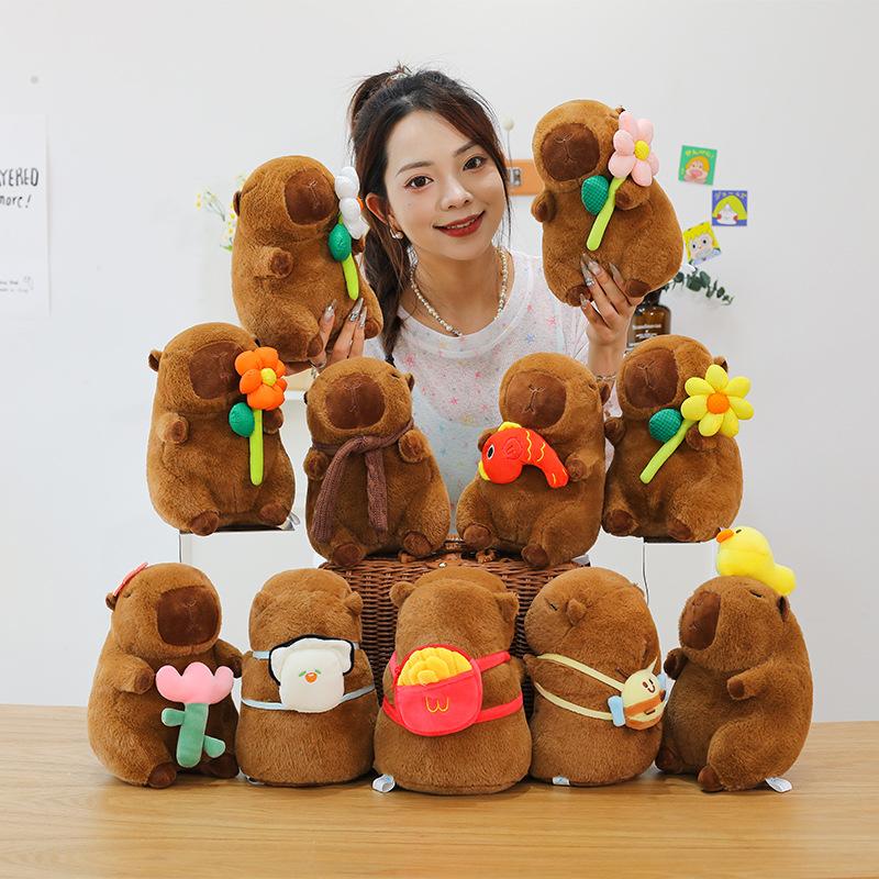 New Internet Celebrity 8-inch Capybara Doll Kapibara Plush Toy Girl Children's Birthday Gift Doll