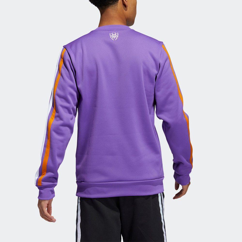 adidas Толстовки Мужские Фиолетовые С Круглым Вырезом Средней Плотности Обычный Крой H43782