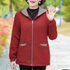 Women's Hooded Jacket Autumn Long-sleeved Jacket Parkas Padded Tops Mother Cotton Coat Plus Size