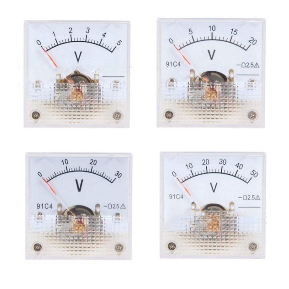 91L4 Pointer Type DC Voltmeter Square Analog Panel Voltage Gauge Voltage Meter Generator