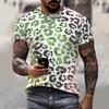 Летняя модная тенденция, мужская футболка местного тирана, дышащая 3D-печать, уличный стиль, удобная удобная футболка с круглым вырезом и короткими рукавами