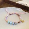 Ceramic Macaron Stylish Sea Shell Beaded Bracelet Womens Sweet Fresh Design Summer