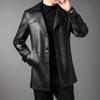 Middle-aged and Elderly Leather Jackets, Sheepskin Genuine Leather Large Size Winter Dad Casual Leather Jackets