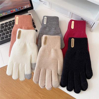 Перчатки для женщин на зиму, Утолщенные, Теплые, Пряжа, Для езды на велосипеде, Осень и Мужские, Зимние, Утеплитель, ГОРЯЧАЯ РАСПРОДАЖА