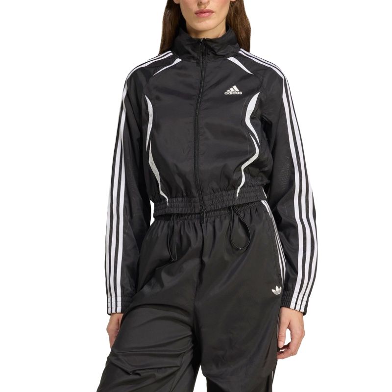 adidas SS25 Adilenium Спортивная серия Командная полосатая куртка на молнии Удобная куртка с длинным рукавом Женские куртки KE9786